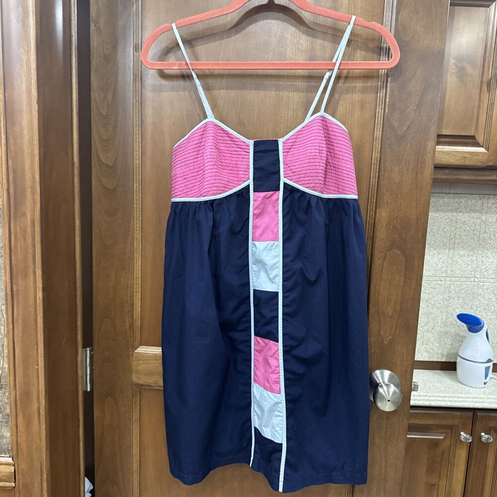 Lilka Anthropologie Size Small Blue Colorblock JUNIO Sundress Spaghetti Straps